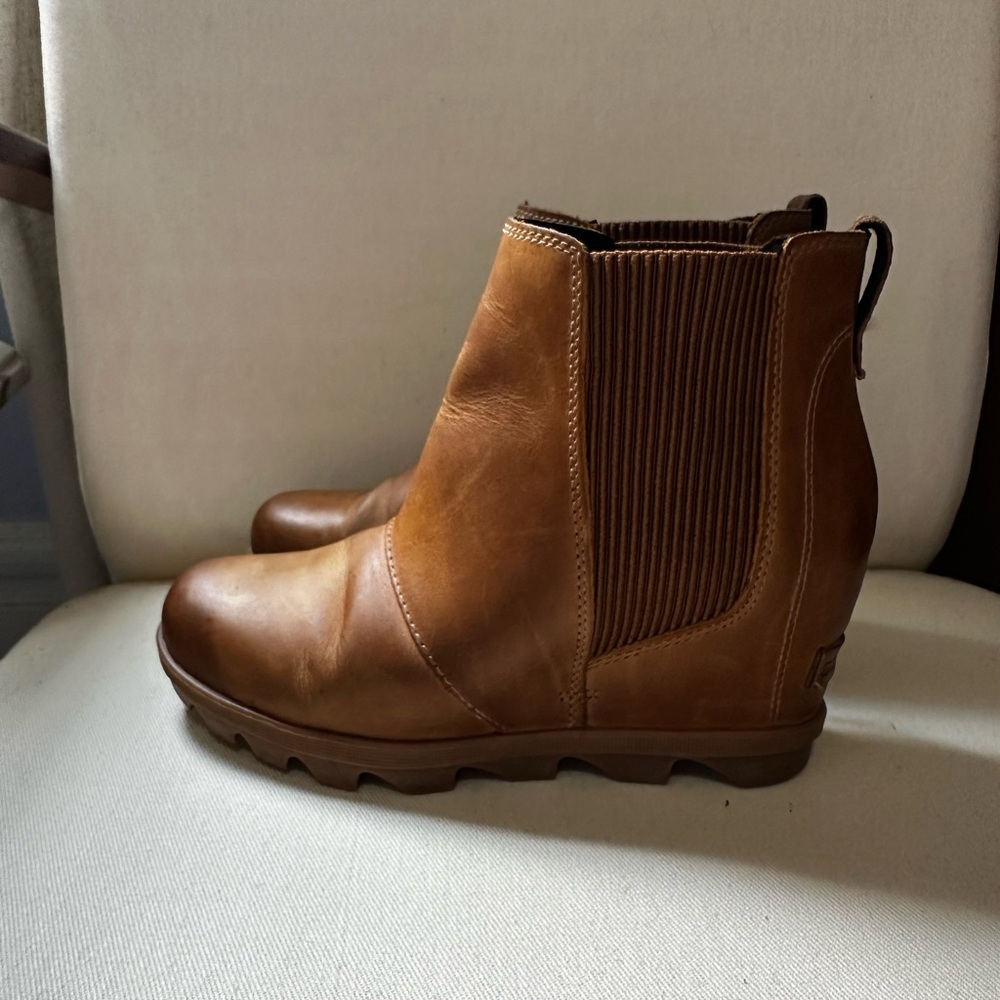 Sorel Brown Leather Ankle Booties